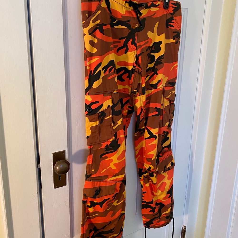 Rothco Orange & Brown Camo Cargo Pants